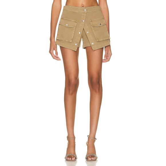 Staud 'Tamara' Green Twill Skort Size 4